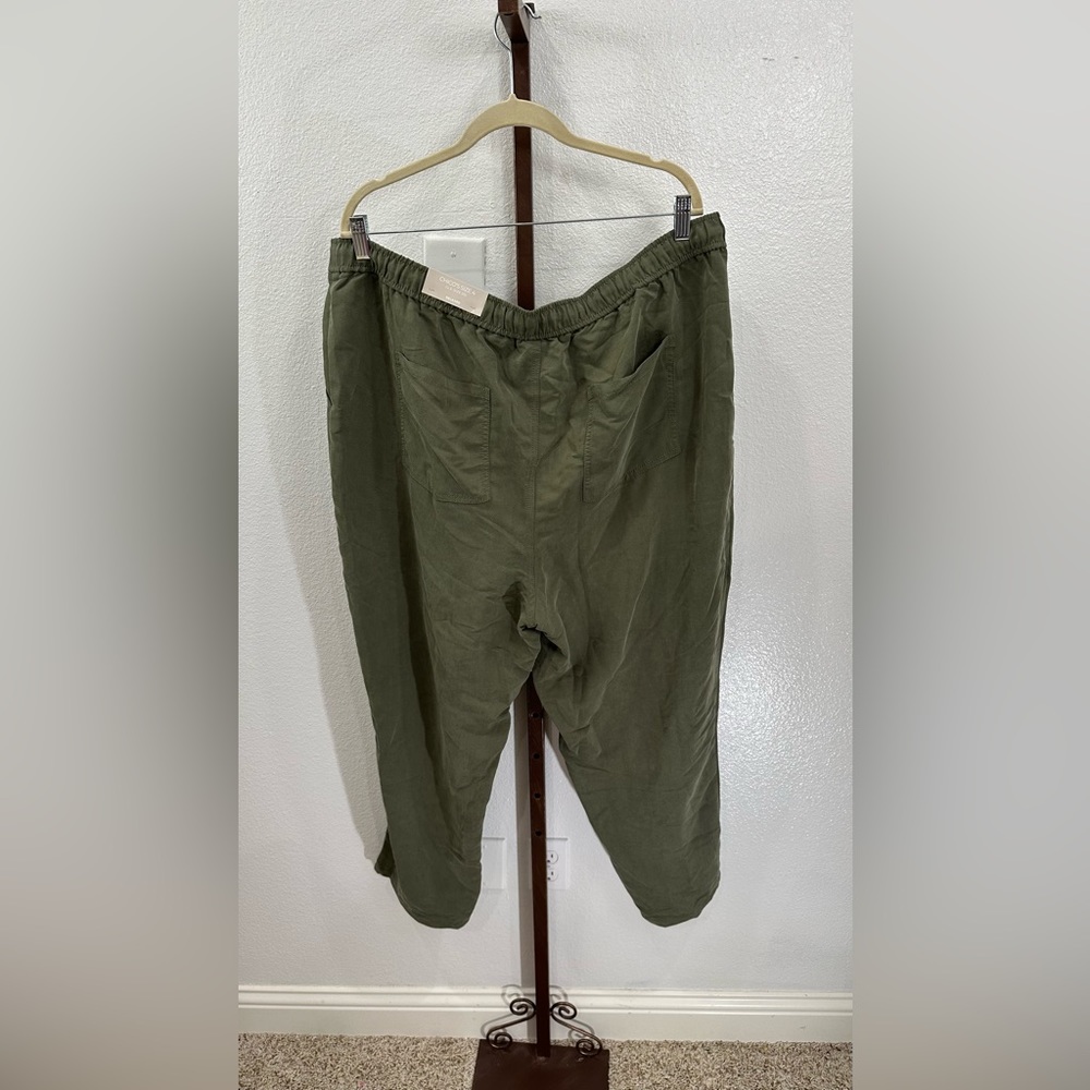 NWT Chico’s Pull-On Ankle Drawstring Pants Olive Green Size 20 (Chico’s size 4) - Picture 5 of 9